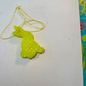 Bunny car freshie. Gardenia Scent. Yellow